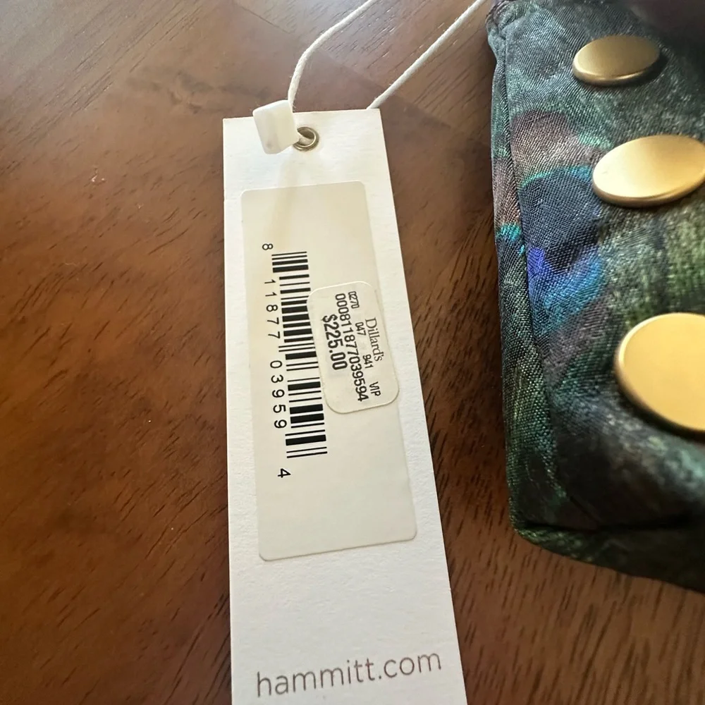 Hammitt burgundy and Green Clutch with Gold Details - Picture 2 of 10